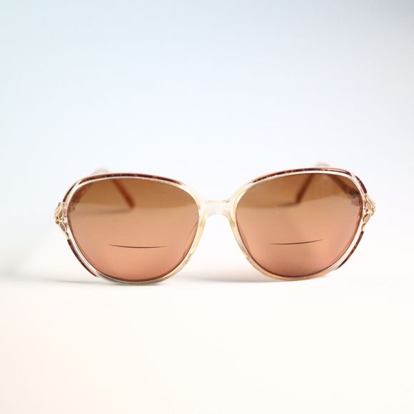 Vintage Joan Collins Secret Tortoise Marine Marron Oversize eyeglasses frame N14 - Picture 1 of 13